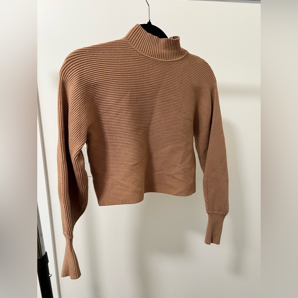 Cozy Tan Ribbed Sweater